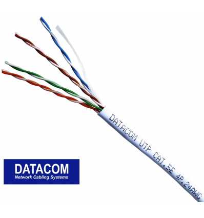 DATACOM UTP Cat5e PVC kabel 305m (drát), bílý