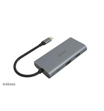 AKASA - externí USB hub - USB typ-C na 9-in-1