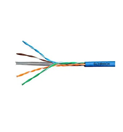 Kabel U/UTP Cat.6 4x2xAWG24 300 MHz, PVC modrý, Eca, 305m