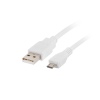 LANBERG Kabel USB 2.0 AM/Micro, 1m, bílý