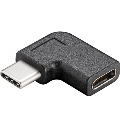 PremiumCord USB 3.1 C/male - C/female zahnutý konektor 90°