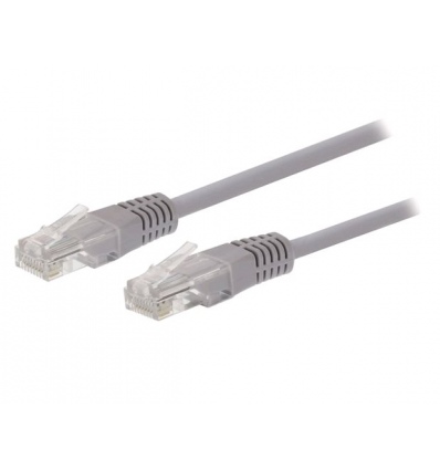 Kabel C-TECH patchcord Cat5e, UTP, šedý, 2m