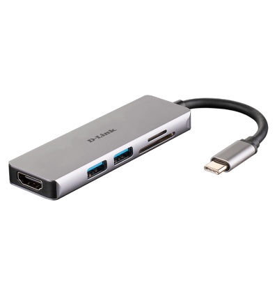 D-Link 5-in-1 USB-C Hub with HDMI and SD/microSD Card Reader