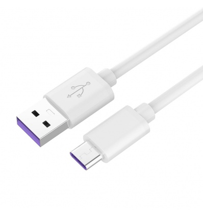 PremiumCord Kabel USB 3.1 C/M - USB 2.0 A/M, Super fast charging 5A, bílý, 1m