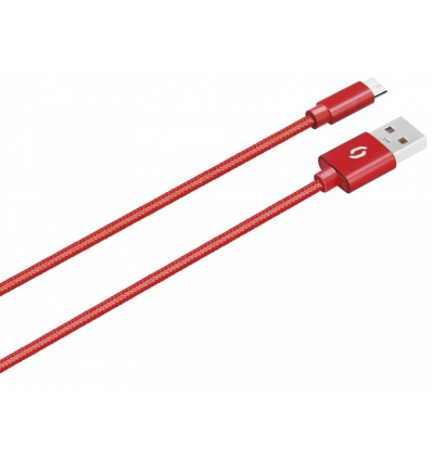 ALIGATOR PREMIUM 2A kabel, Micro USB 50cm, červený