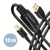 AXAGON ADR-210B, USB 2.0 A-M - B-M aktivní propojovací / repeater kabel, 10m