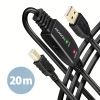 AXAGON ADR-220B, USB 2.0 A-M - B-M aktivní propojovací / repeater kabel, 20m