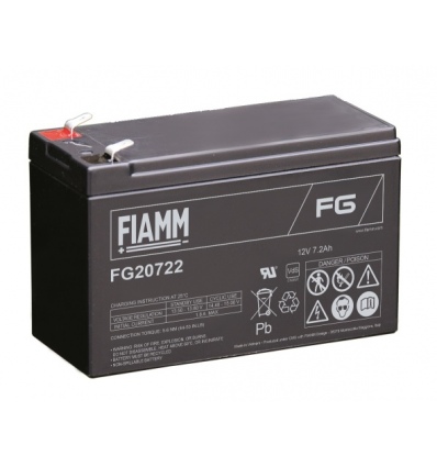 Fiamm olověná baterie FG20722 12V/7,2Ah Faston 6,3