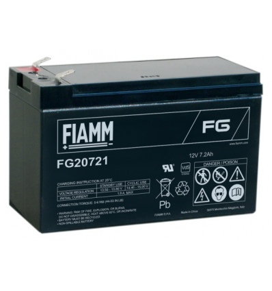 Fiamm olověná baterie FG20721 12V/7,2Ah Faston F1 4,8mm