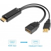 PremiumCord adaptér HDMI to DisplayPort Male/Female s napájením z USB