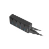 Natec Mantis 2 aktivní rozbočovač s funkcí nabíjení 4x USB 3.0 HUB, vypínač, napájecí adaptér