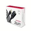 AXAGON ADR-215, USB 2.0 A-M - A-F aktivní prodlužovací / repeater kabel, 15m