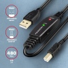 AXAGON ADR-215B, USB 2.0 A-M - B-M aktivní propojovací / repeater kabel, 15m