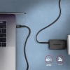 AXAGON BUCM-CM15AB, HQ kabel USB-C - USB-C, 1.5m, USB 2.0, PD 60W 3A, ALU, oplet, černý