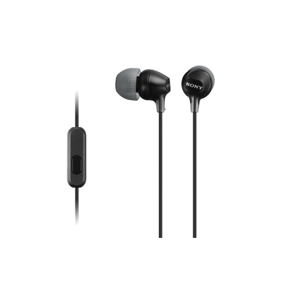 SONY sluchátka MDR-EX15AP, handsfree, černé