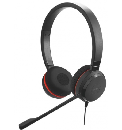 Jabra Evolve 20/Stereo/USB/Drát/MS/Černá-červená