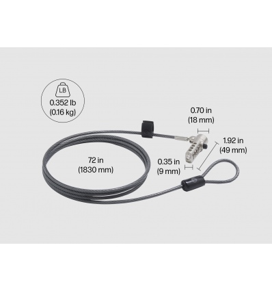 HP Nano Combination Cable Lock