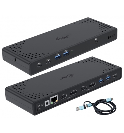 i-tec USB 3.0 / USB-C / Thunderbolt Dual Display Docking Station, PD 100W