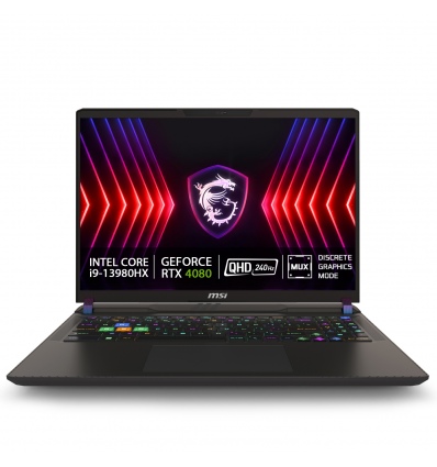 MSI Vector/16 HX A13VHG-458XCZ/i9-13980HX/16"/2560x1600/32GB/1TB SSD/RTX 4080/bez OS/Gray/2R