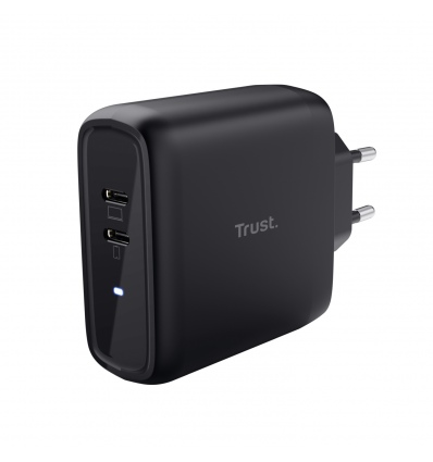 TRUST MAXO 65W 2P USB-C CHARGER BLK