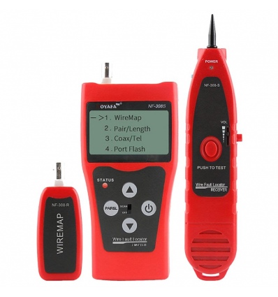 W-star Tester kabelů RJ45 WSNF308S UTP RJ11, BNC, USB detektor kabelů, diagnostika, LCD