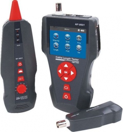 W-Star Tester kabelů UTP WSNF8601,CAT5, CAT6, detektor kabelů, UTP, RJ11, BNC, POE, Ping