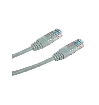 DATACOM Křížený UTP patch kabel 0,5m Cat5e šedý