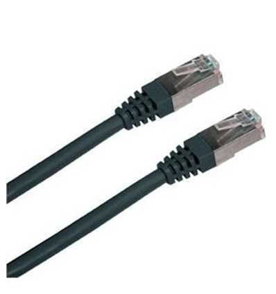 Patchkabel S/FTP,Cat6,2xRJ45, 0,5m černý