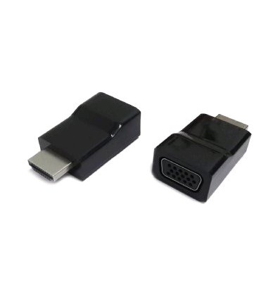 Kab. redukce HDMI na VGA, M/F, černá