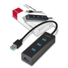 AXAGON HUE-S2B, 4x USB 3.0 CHARGING hub, micro USB nap. konektor, kabel USB-A 30cm