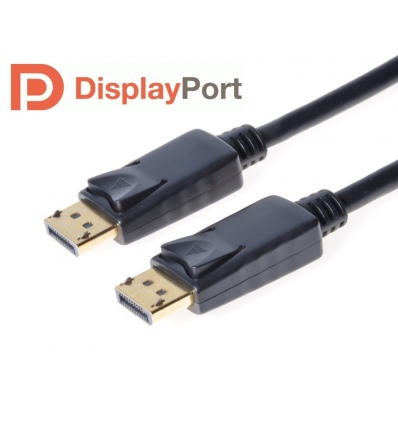 PremiumCord DisplayPort 1.2 přípojný kabel M/M, zlacené konektory, 3m