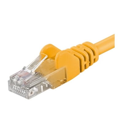 Patch kabel UTP RJ45-RJ45 level 5e 1,5m, žlutá