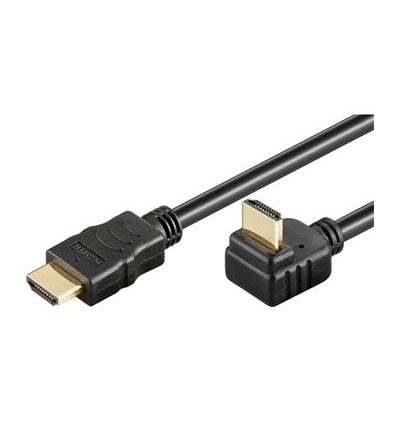 PremiumCord Kabel HDMI+Ethernet, zlac., 270°, 2m