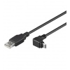 PremiumCord Kabel microUSB 2.0, A-B, 90°, 1.8m