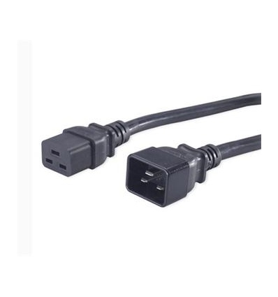 PremiumCord Kabel síťový prodlužovací 230V 16A 3m, konektory IEC 320 C19 - IEC 320 C20