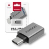 AXAGON RUCM-AFA, redukce USB-C (M) - USB-A (F), USB 3.2 Gen 2, 3A, ALU