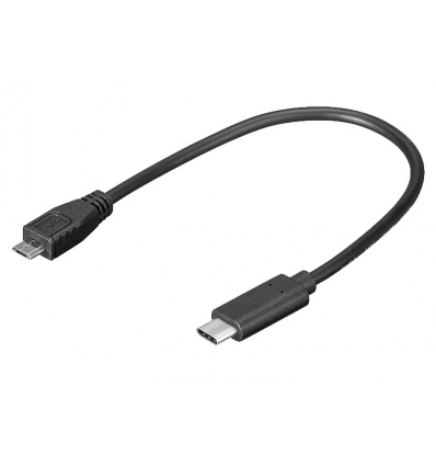 PremiumCord adaptér USB-C - microUSB 2.0, 0,2m