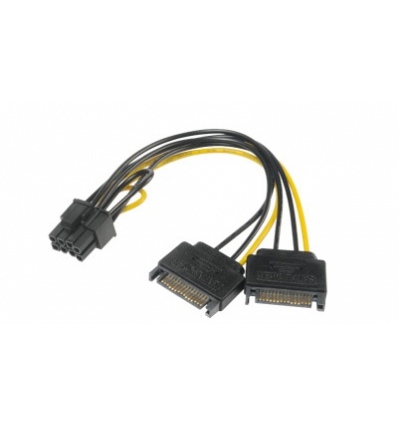 AKASA - SATA power na 6+2-pin PCIe adaptér