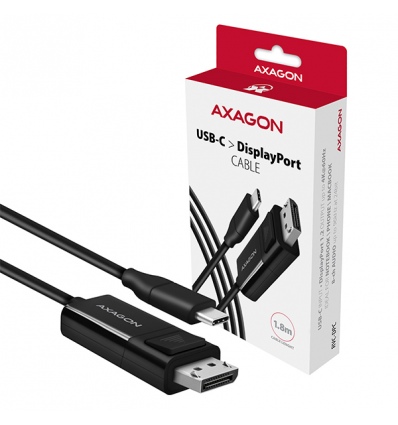 AXAGON RVC-DPC, USB-C - DisplayPort redukce / kabel 1.8m, 4K/60Hz