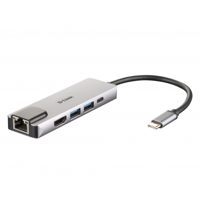 D-Link 5-in-1 USB-C Hub with HDMI/Ethernet and Power Delivery