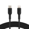 BELKIN kabel oplétaný USB-C - Lightning, 1m, černý