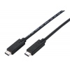 Kabel C-TECH USB 3.2, Type-C (CM/CM), PD 100W, 20Gbps, 2m, černý