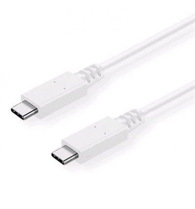 Kabel C-TECH USB 3.2, Type-C (CM/CM), PD 100W, 20Gbps, 2m, bílý