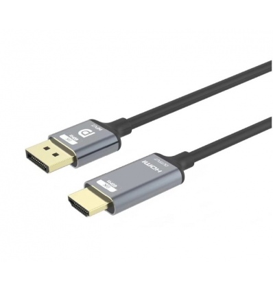 PremiumCord DisplayPort 1.4 na HDMI2.1 kabel pro rozlišení 8K@60Hz,4K@144Hz, 2m