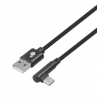 TB Touch USB-USB-C úhlový 1,5 černý kabel