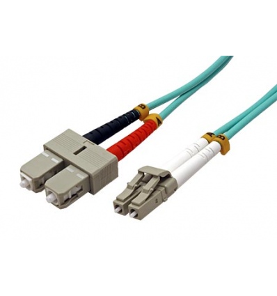 Optický patch cord Duplex LC-SC 50/125 1m MM OM4