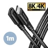 AXAGON BUCM32-CF10AB prodlužovací kabel USB-C (M) - USB-C (F), 1m, USB 20Gbps, PD 240W, ALU, oplet