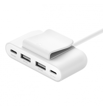 Belkin USB power Extender, 2xC 2xA až 30W, bilý