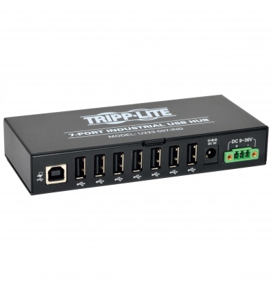 Tripplite Rozbočovač 7x USB 2, průmyslový, odolnost ESD 15kV, kovové pouzdro, možnost montáže