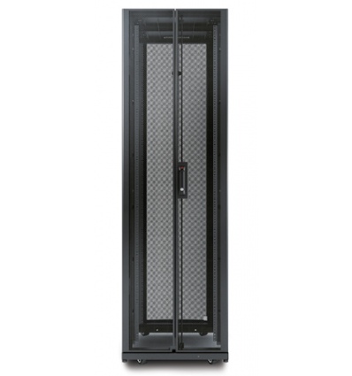 NetShelter AV 42U 600mm Wide x 825 Deep Enclosure with Sides and 10-32 Threaded Rails Black